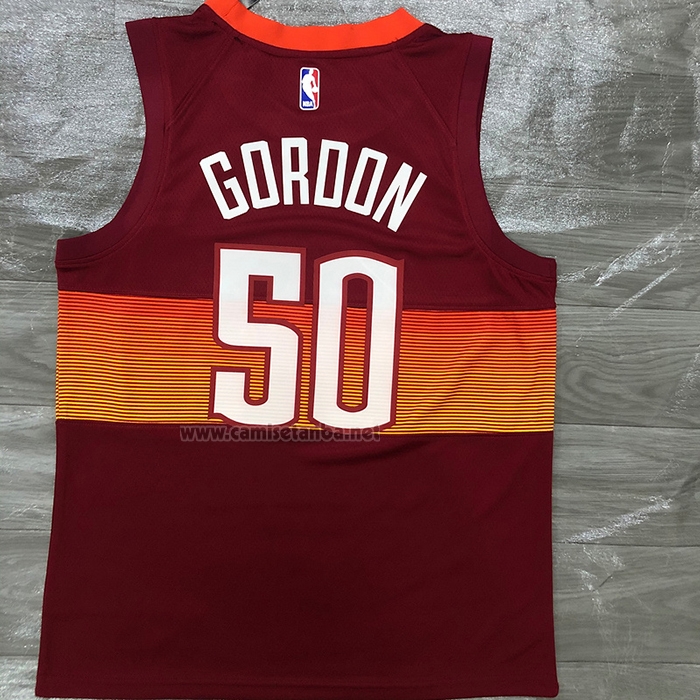 Camiseta Denver Nuggets Aaron Gordon #50 Ciudad 2020-21 Rojo